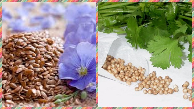 Семена льна и петрушки