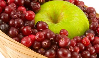 Клюква с яблоками