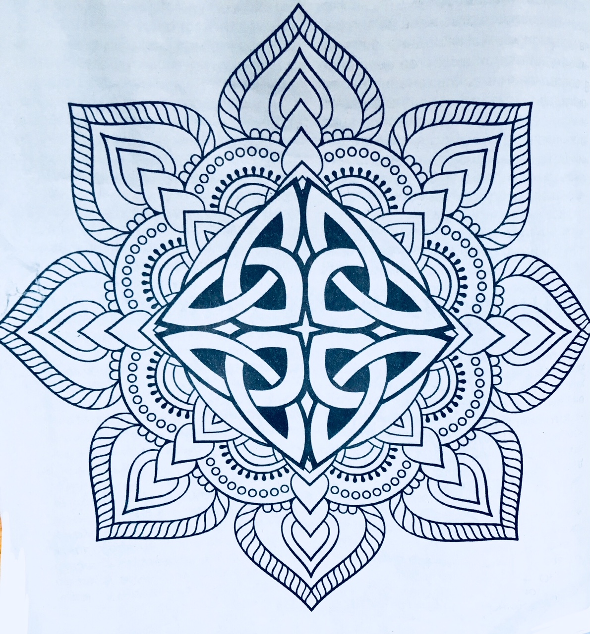 Мандала для раскрашивания