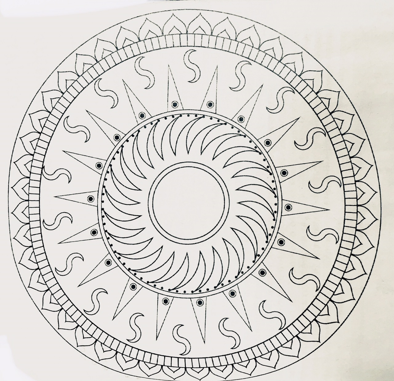 Мандала для раскрашивания