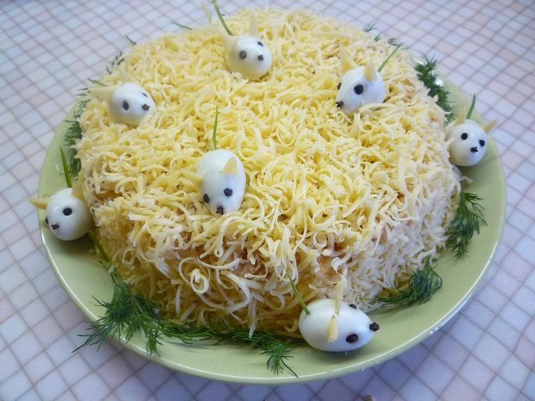 Мясной салат Мышки в сыре Мясной салат