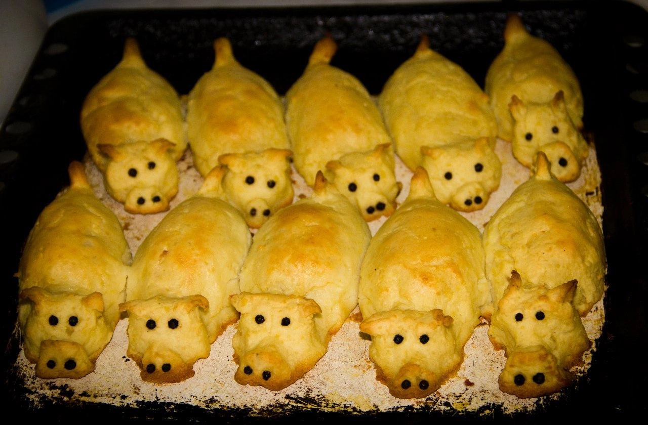 Поросята из картофельного пюре Новогодние и Рождественские блюда